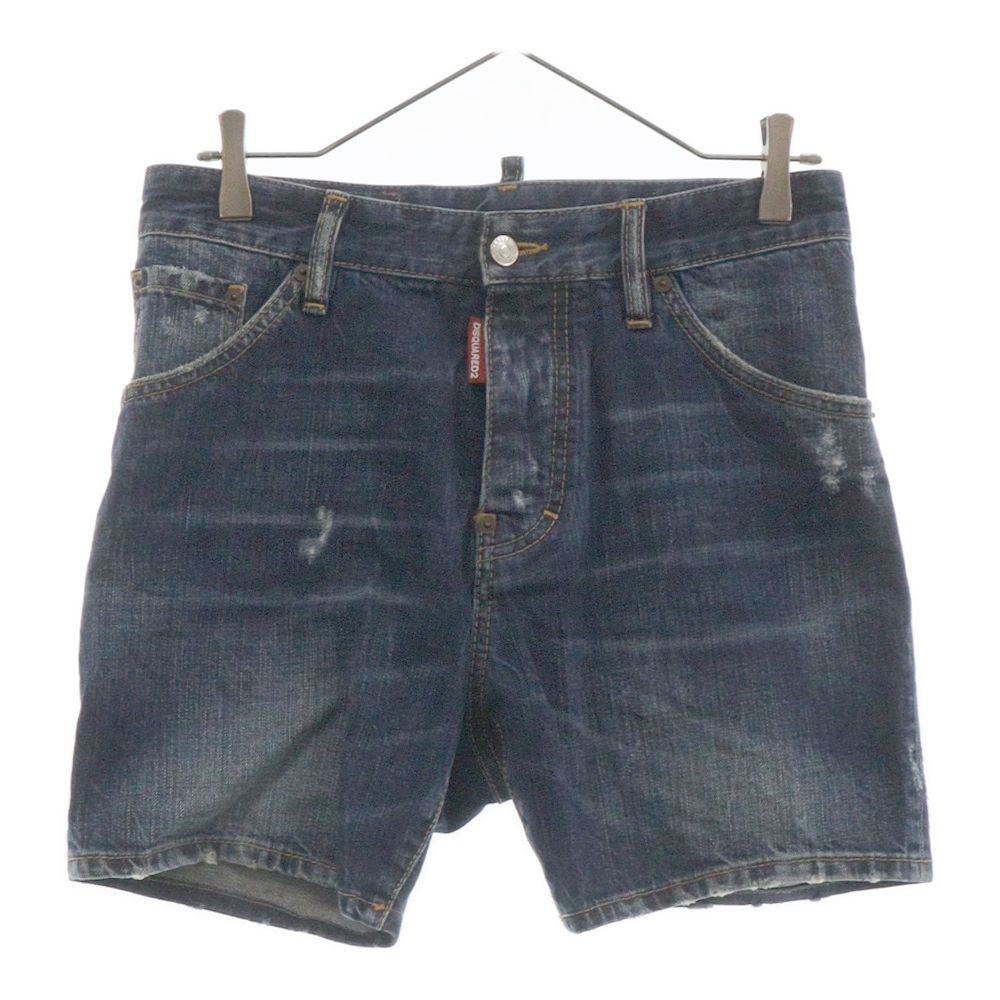 DSQUARED2 黒 ショートパンツ DSQUARED2 ディースクエアード ダメージ ボタンフライ デニム