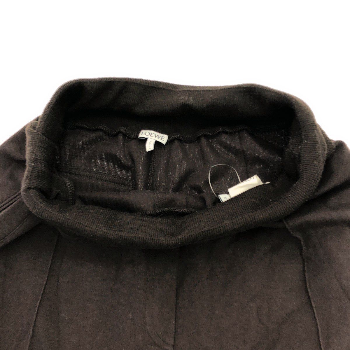 LOEWE ロエベ コットンシルクスウェットパンツ S540Y1JX06 ブラウン M  