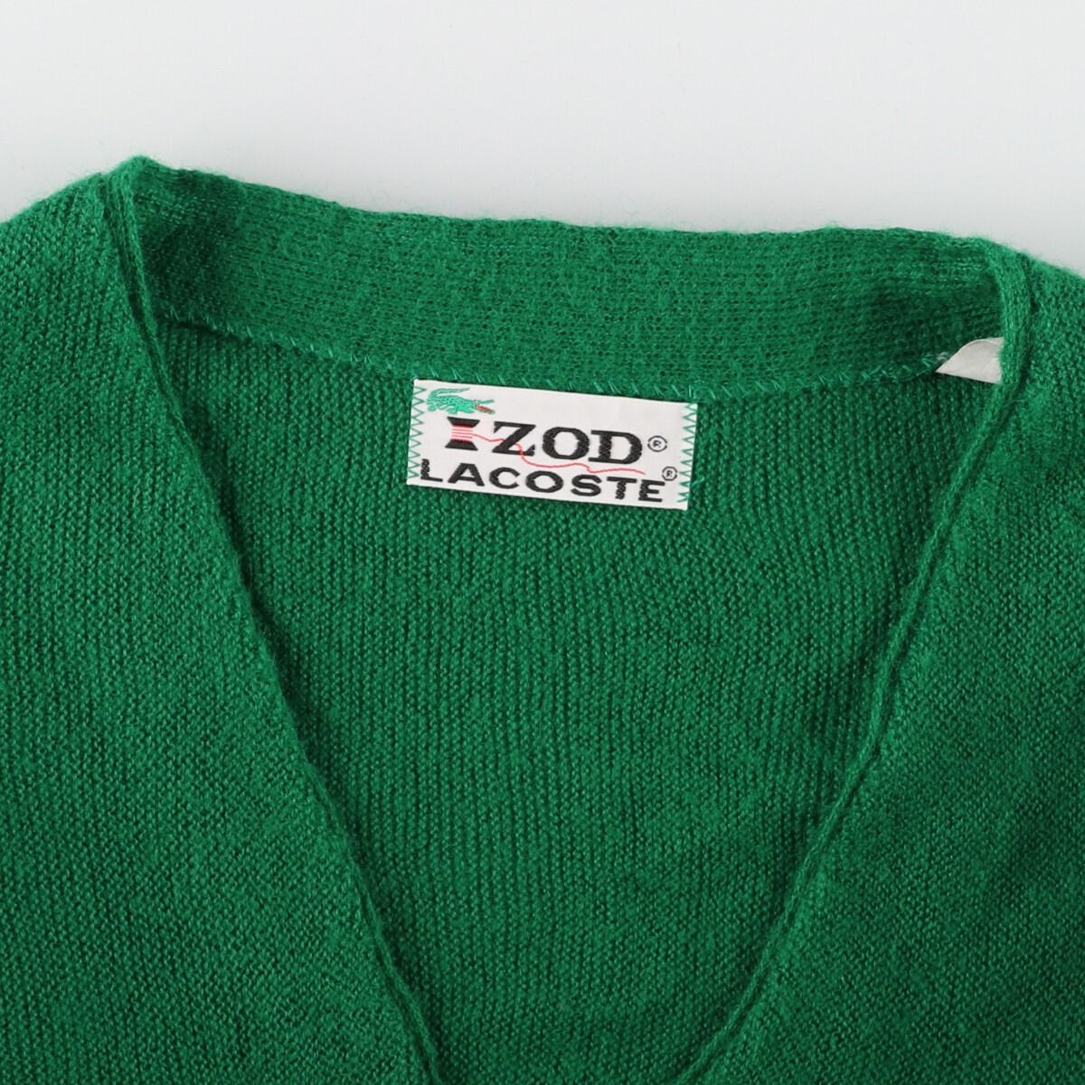 70年代 ラコステ LACOSTE IZOD アクリルニットカーディガン メンズL