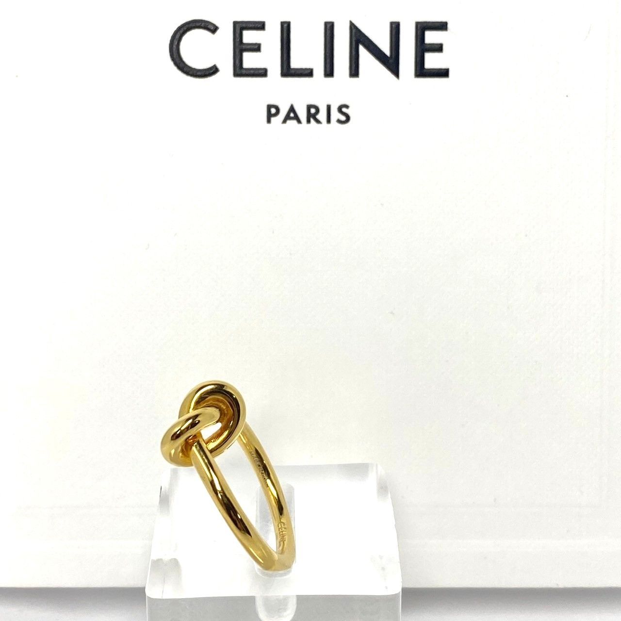 2277 CELINE セリーヌ ノットリング 指輪 サイズ54 ゴールド GP