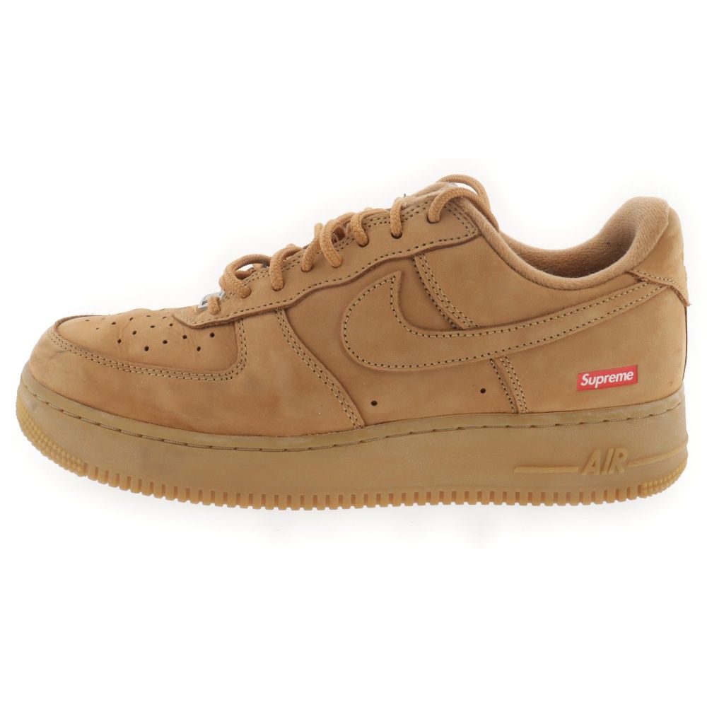 NIKE (ナイキ) ×SUPREME AIR FORCE 1 LOW Flax Wheat シュプリーム エアフォース 1 ウィート ローカットスニーカー ブラウン US9.5/27.5cm DN1555-200