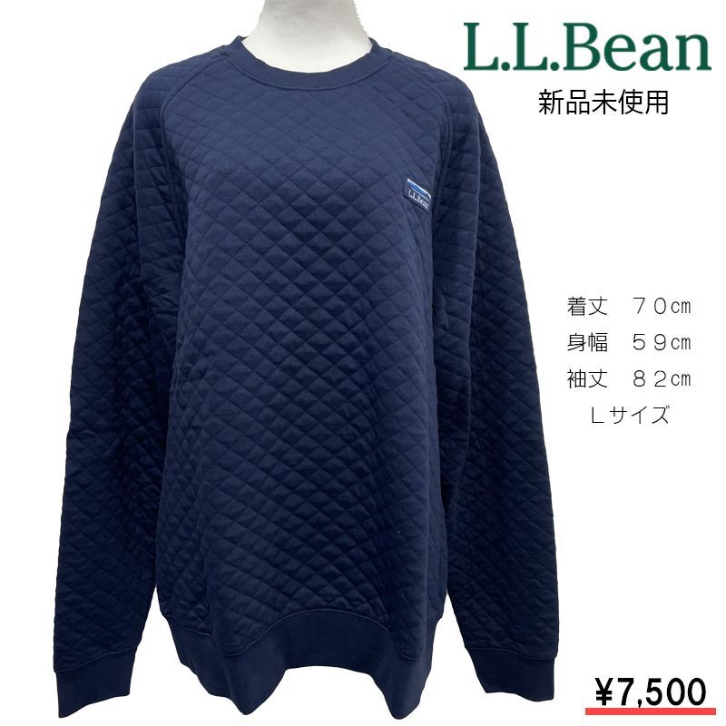 新品未使用 L.L.Bean キルトトップス スウェットシャツ クールネック