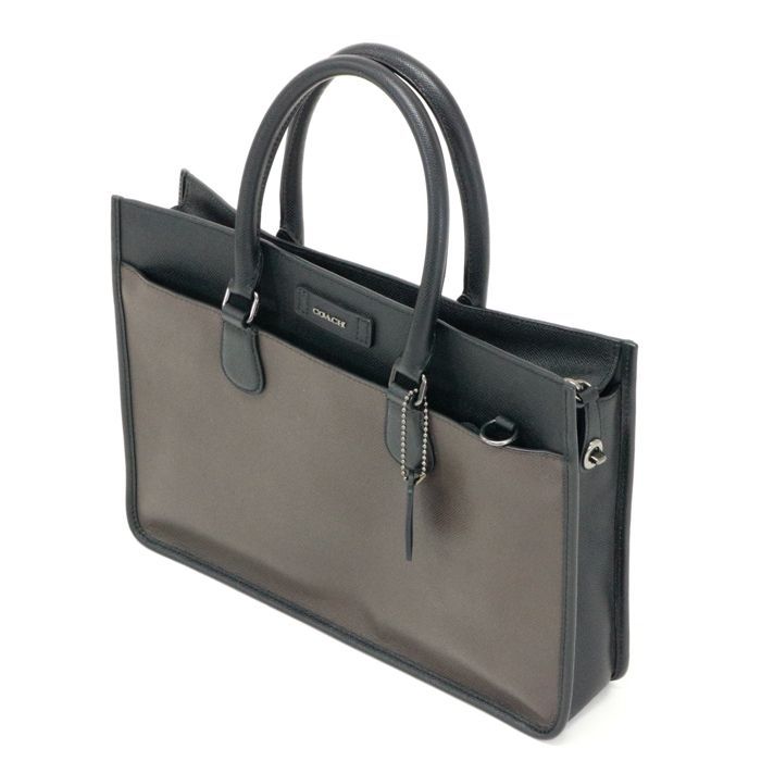 COACH 71557ビジネスバッグ ブリーフケース 2way 黒 茶
