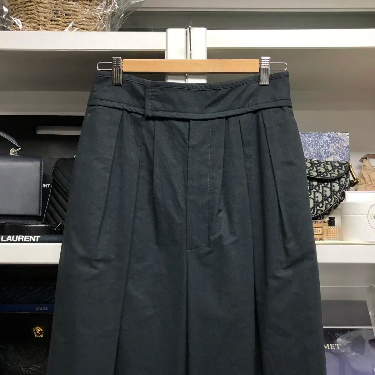 ハンサム SYSTEM システム ピンタック ワイドフィット パンツ