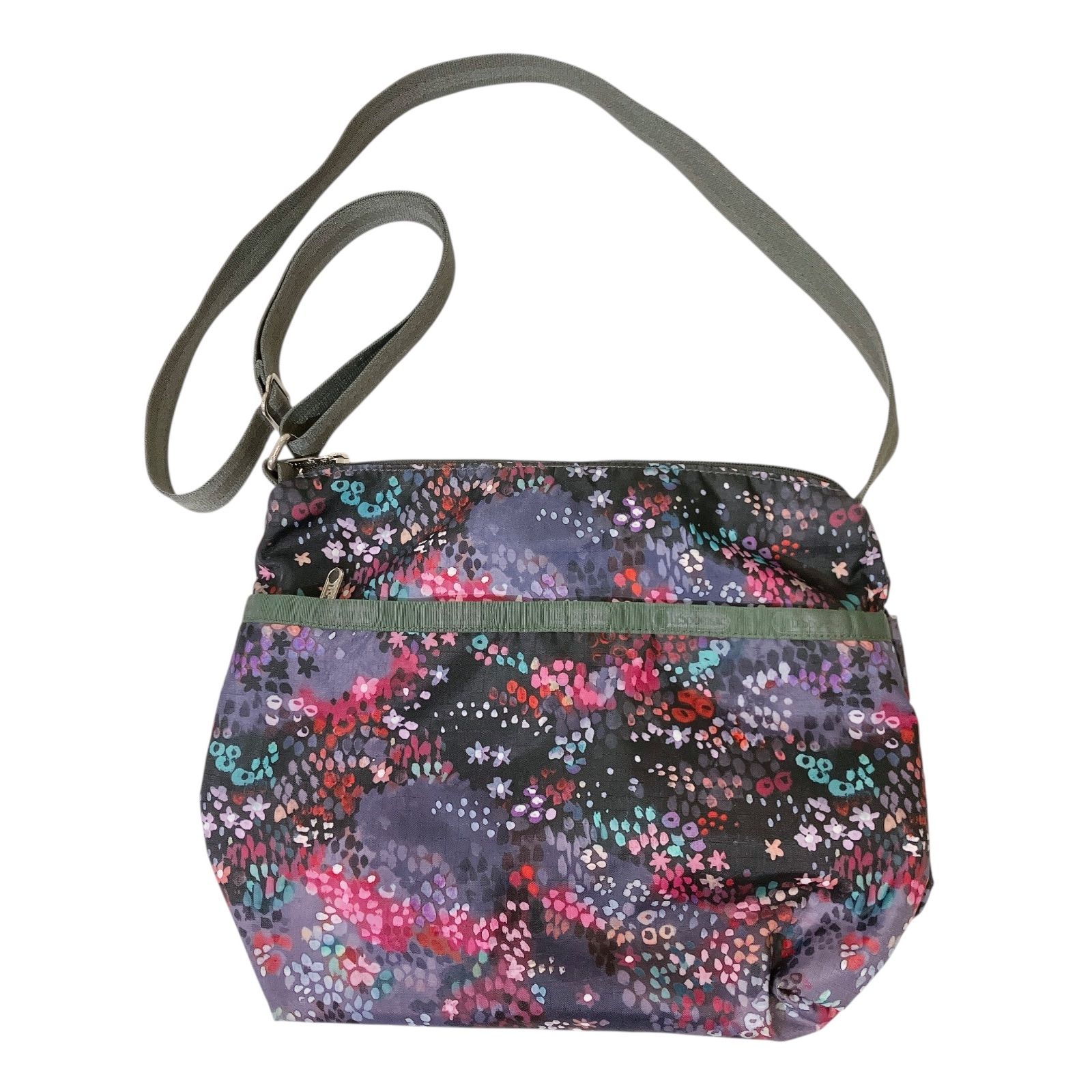 C342 LeSportsac レスポートサック 水彩風 花柄 ショルダーバッグ 