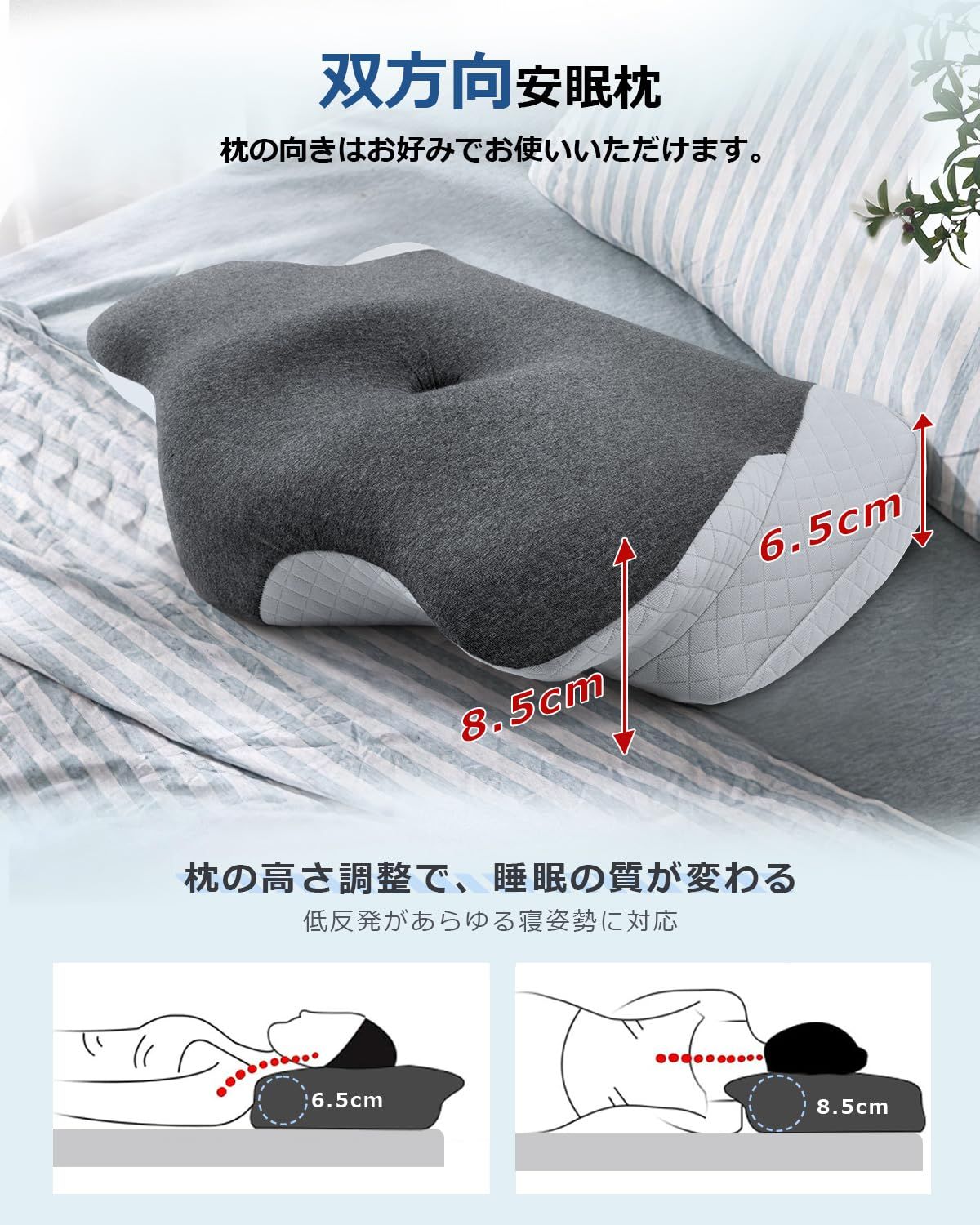 まくら 低反発 ストレートネック 中空設計 通気性 頚椎サポート 肩こり解消 安眠枕 低反発枕 いびき防止 柔らか 抗菌防臭防ダニ 通気性 LAOGOT 枕 首が痛くならない ストレートネック 低反発 耳が痛く