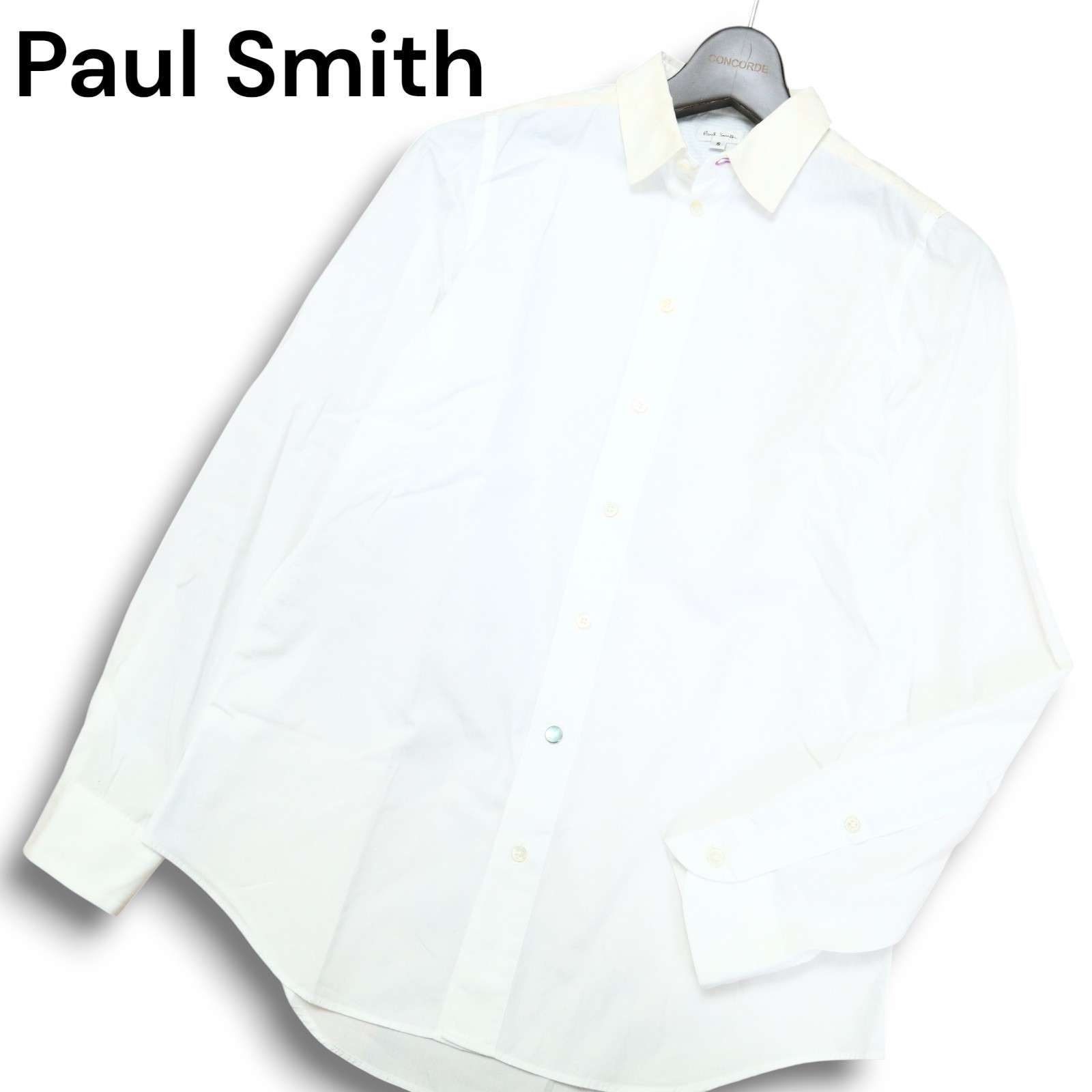 ポールスミス 長袖 白シャツ メンズ 美品 Paul Smith Sサイズ ポールスミス 長袖 白シャツ メンズ 美品 Paul Smith Sサイズ