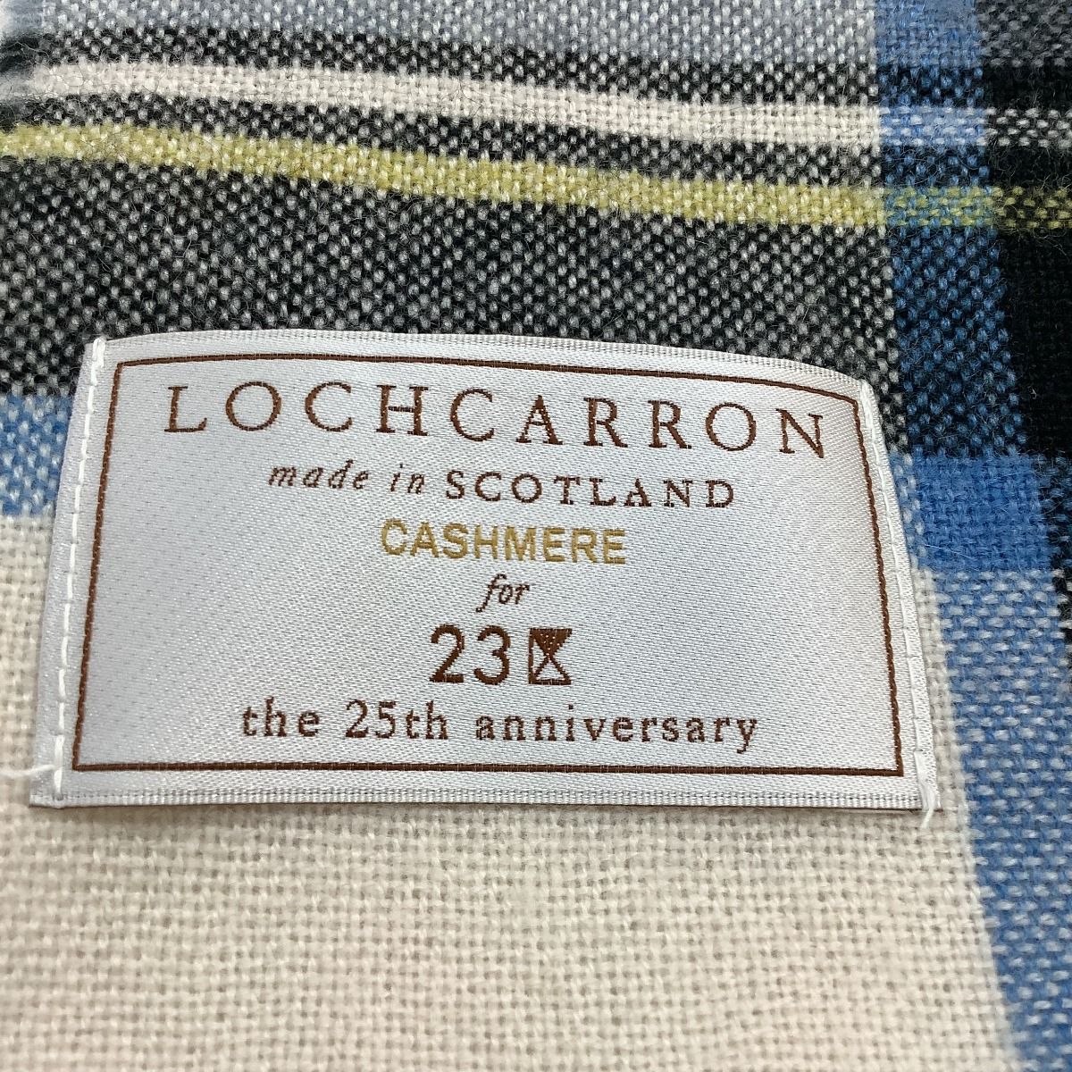 ♪♪23区×LOCHCARRON ロキャロン レディース ストール カシミヤ ブルー グレー チェック