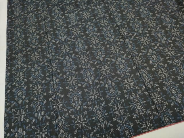 平和屋着物□上質な紬 幾何学文 正絹 逸品 AAAU8759jd