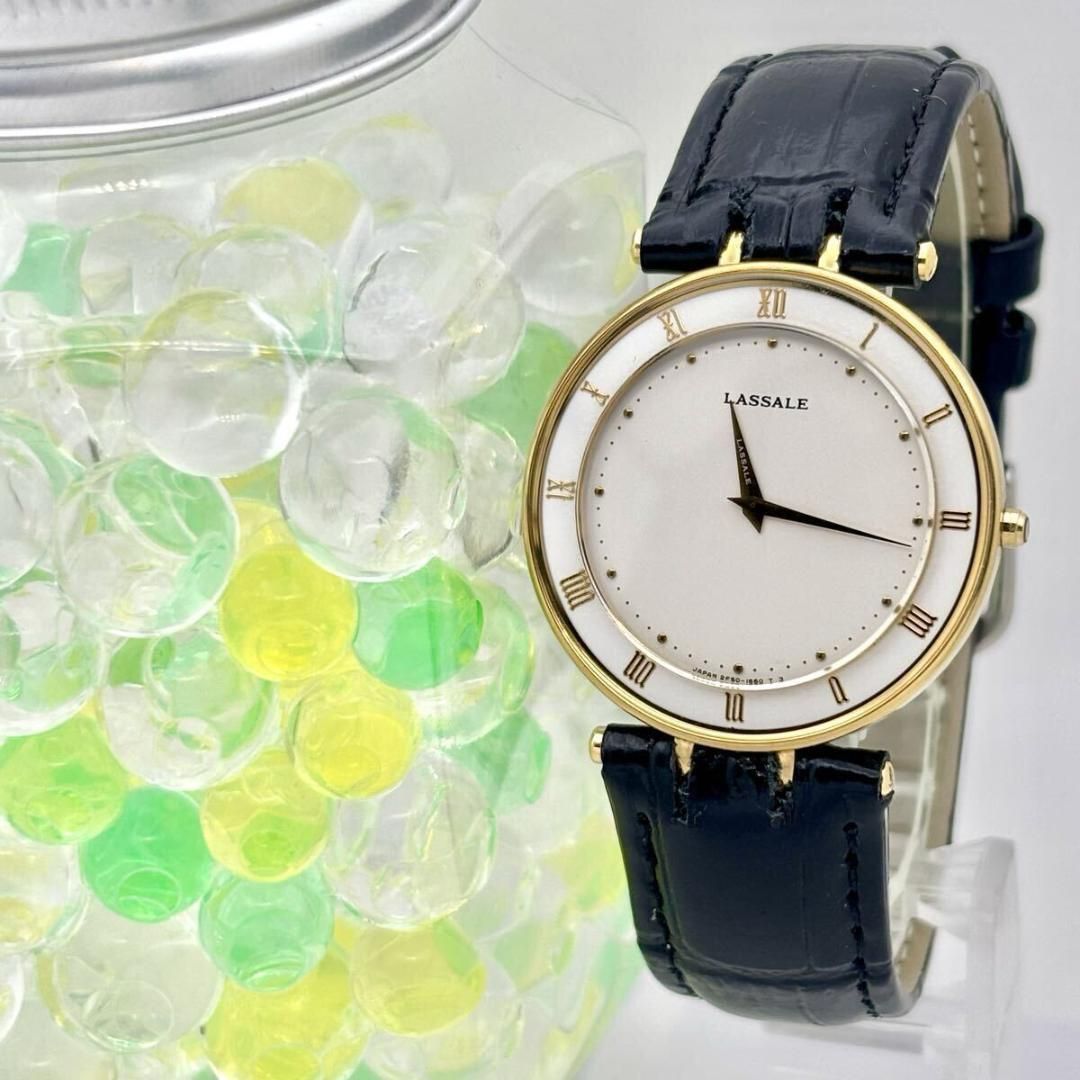 新品電池】SEIKO セイコー LASSALE ラサール メンズ ゴールド 腕時計