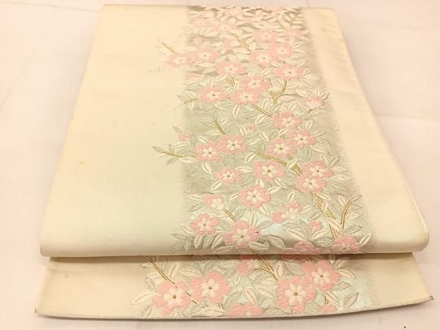 アンティーク花柄着物 正絹 梅の花柄 銘仙着物 | Vintage hachioji meisen kimono with