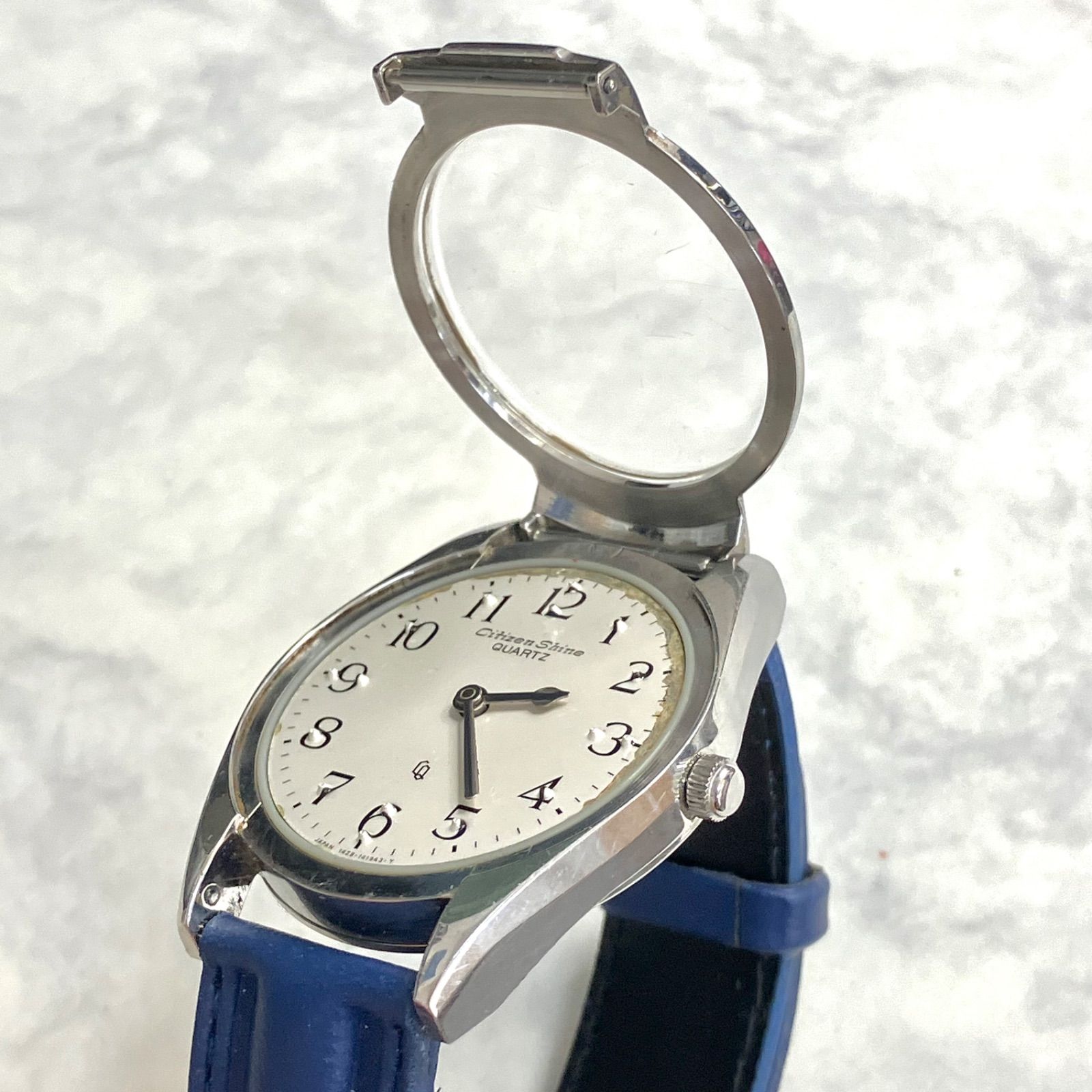 希少 60s CITIZEN Shine 視覚障害者用 腕時計 稼動品 手巻き シチズン シャイン 蝕読式盲人用時計 風防開閉式 手巻き 1964年
