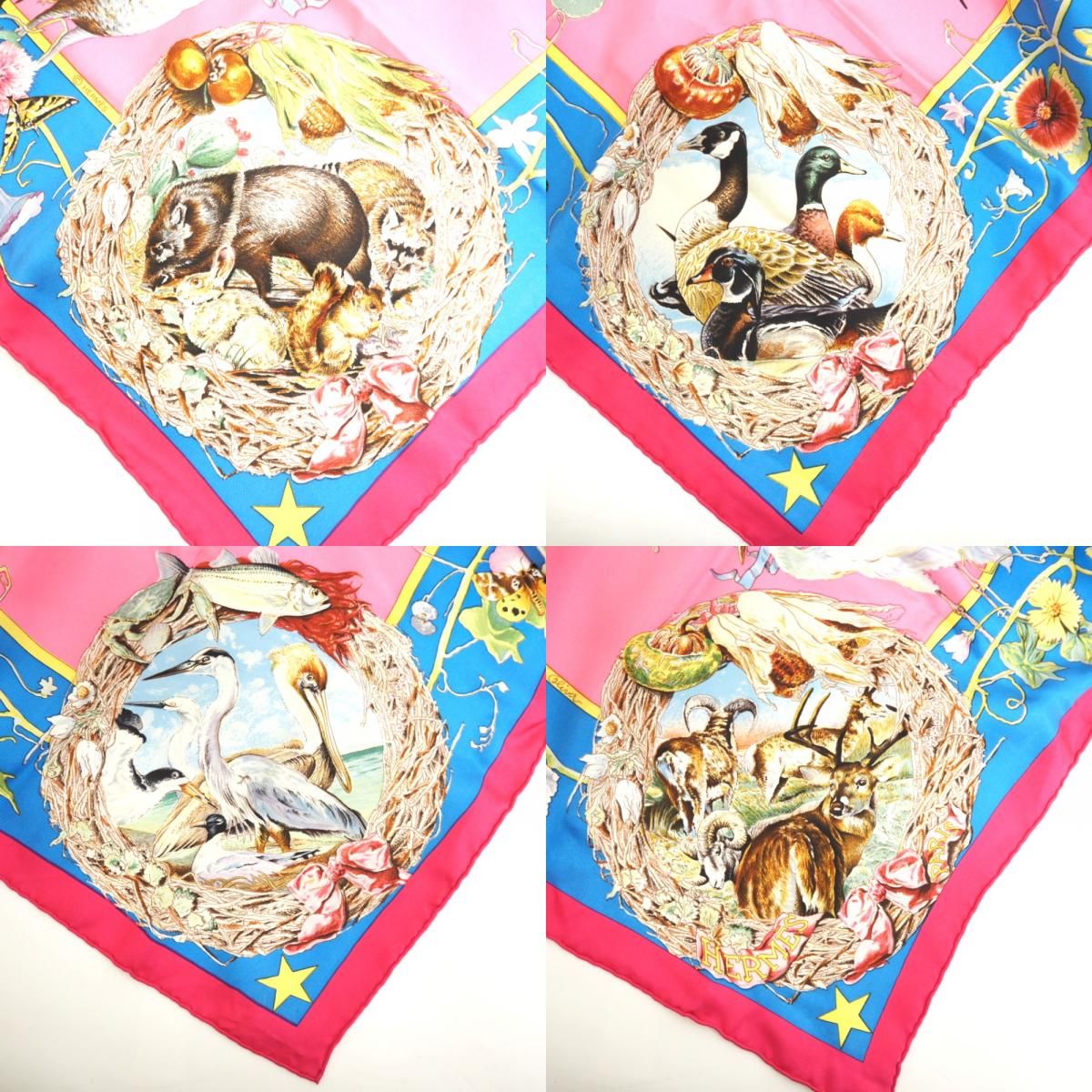 HERMES/エルメス カレ90 FAUNE ET FLORE DU TEXAS TEXAS WILDLIFE