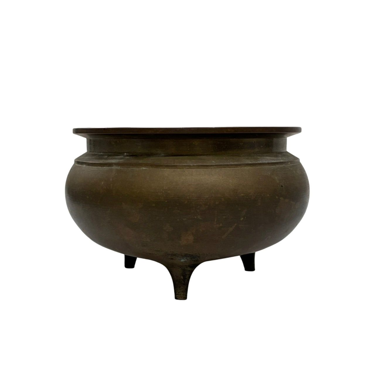 真鍮 火鉢 金属工芸 アンティーク H8cm×直径11.5cm 【中古】 12506K239