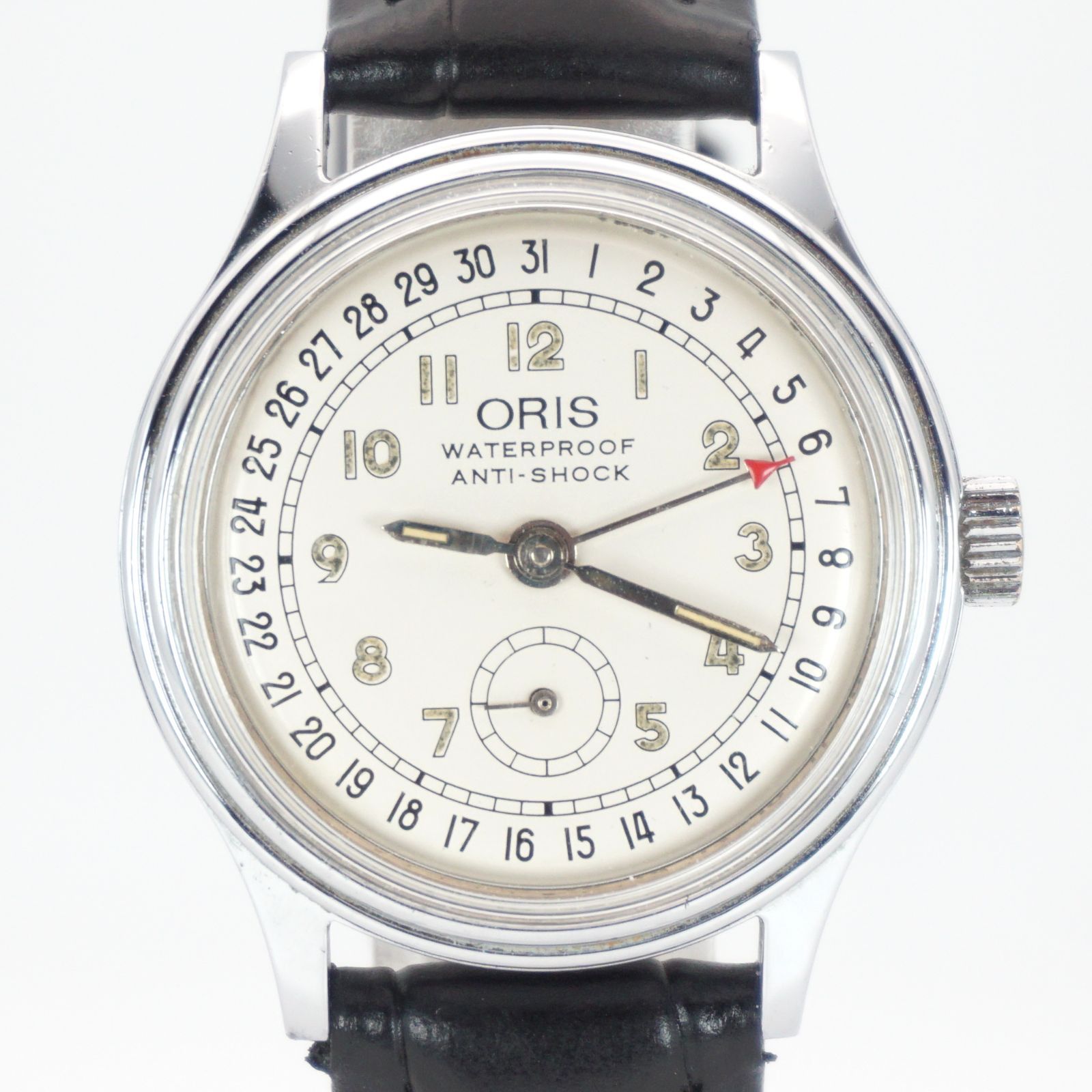 オーバーホール済み ORIS オリス 6651 ポインターデイト 手巻き アイボリー文字盤 1950年代 ユニセックス時計