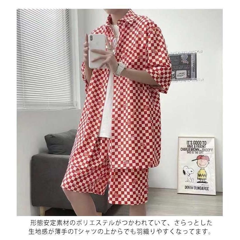 セットアップ 半袖 Tシャツ 短パン チェッカー柄 楽天市場】＼200円OFFクーポン 8/20まで／セットアップ メンズ