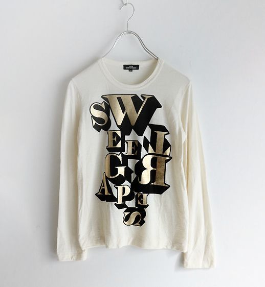 コムデギャルソンコムデギャルソン 長袖プリントカットソー PLAY COMME des GARCONS プレイ コムデギャルソン ロンT レッド
