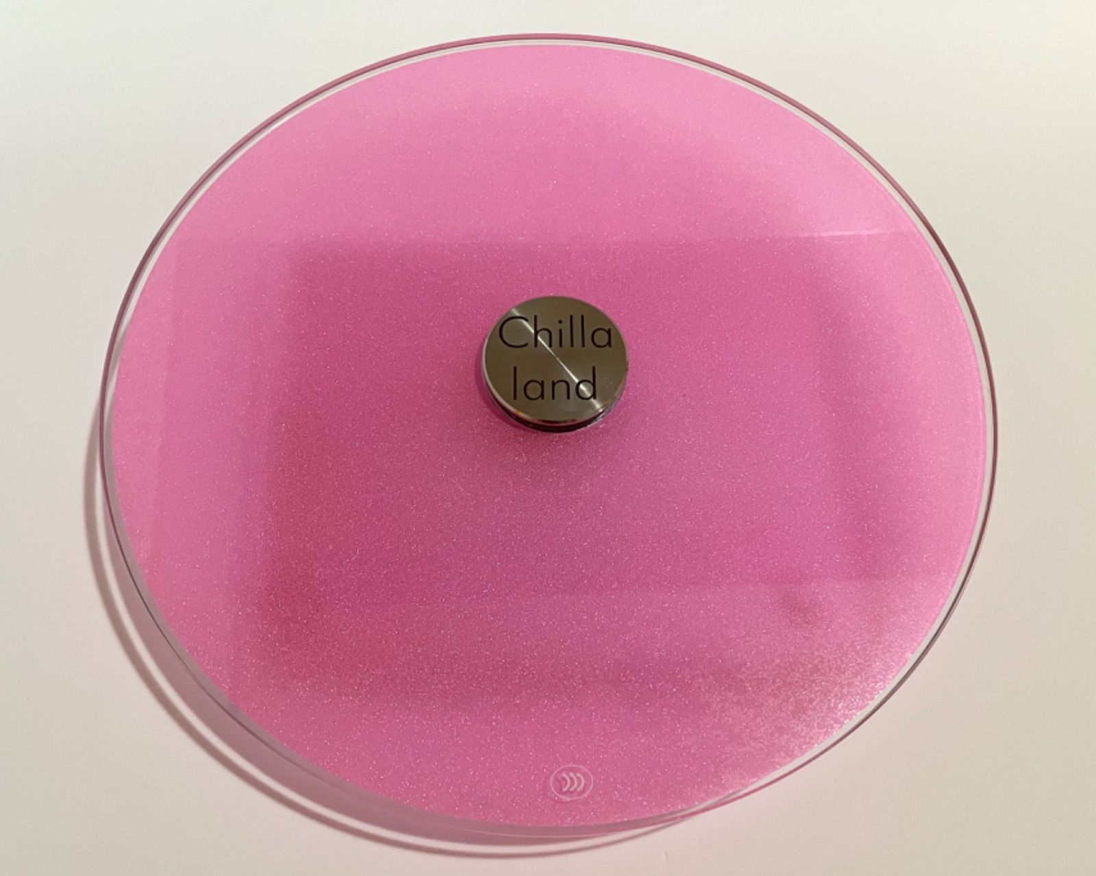 【新】チンチラ　床置きタイプのサイレント円盤型回し車　ピンク②
