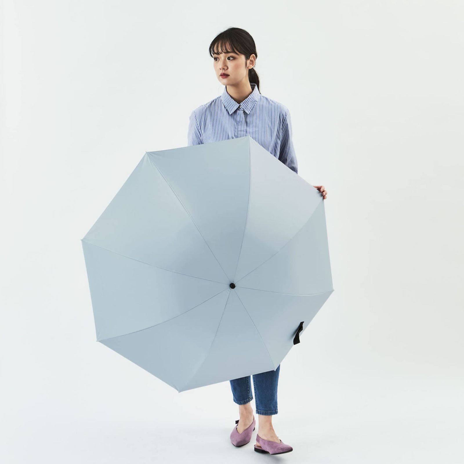 100％完全遮光生地使用 超軽量250グラムの晴雨兼用長傘