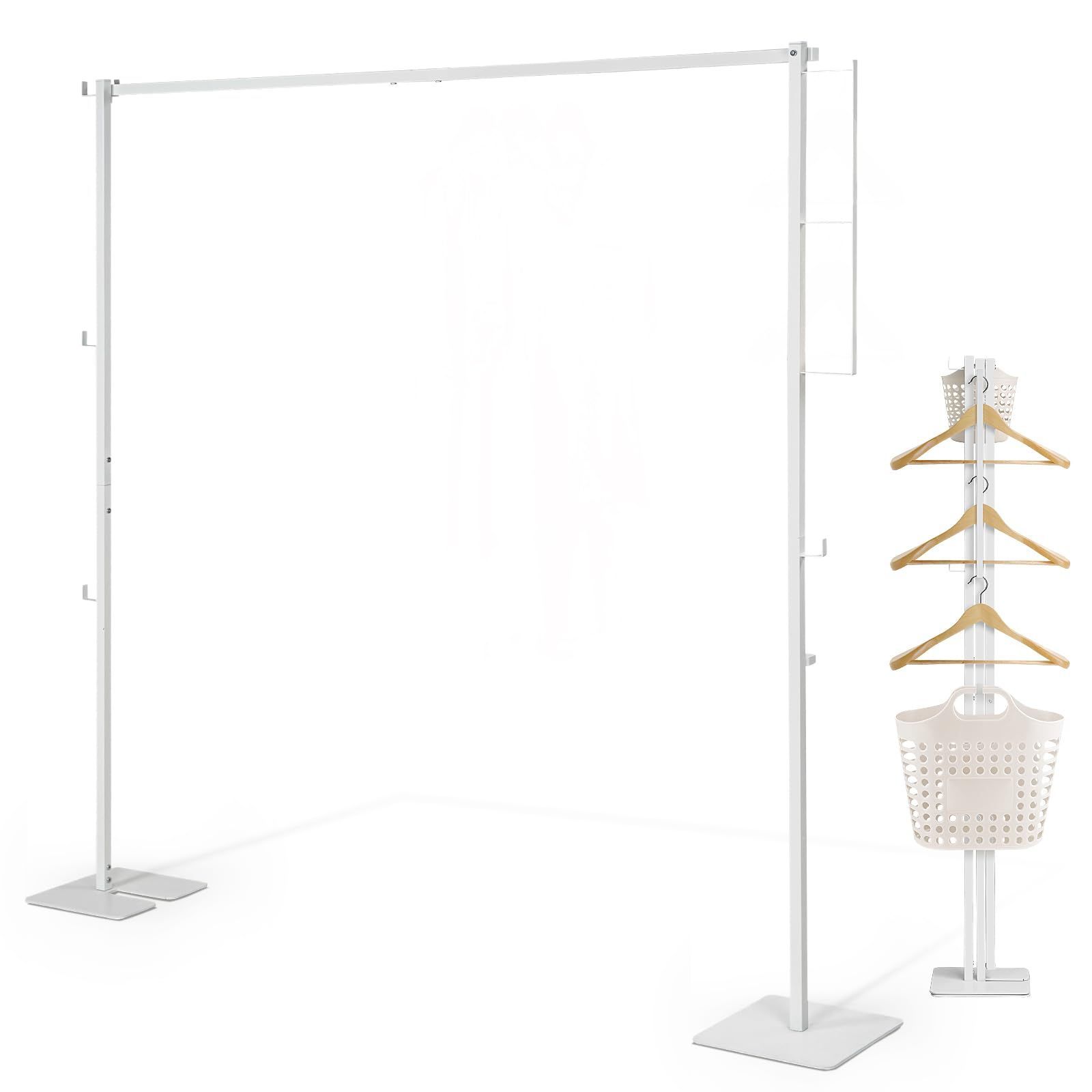 ニトリ【ハンガーラック付き】スタンドミラー　ストレージ2(ホワイト） ハンガーラック付き】スタンドミラー ストレージ2(ホワイト） | ニトリ