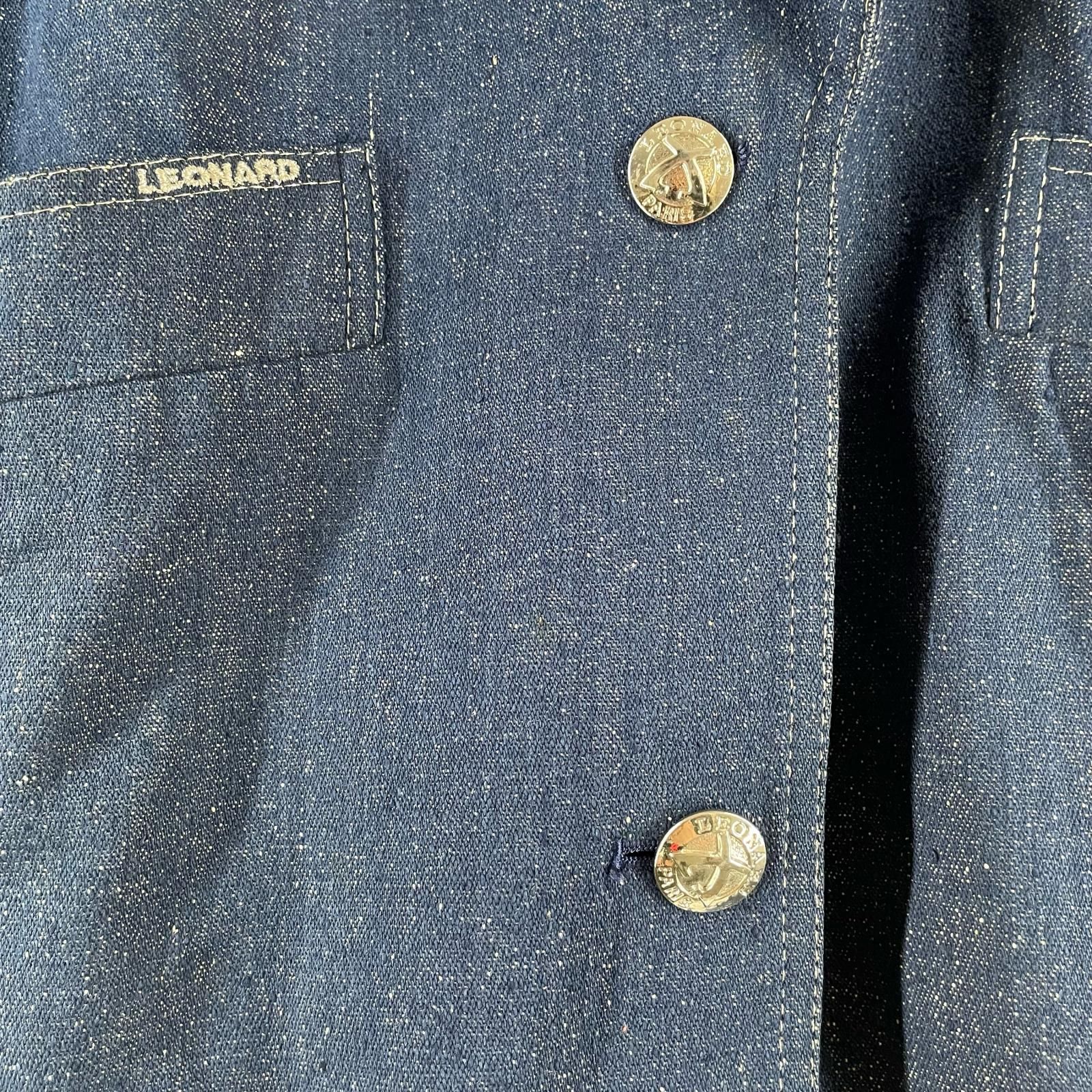 極美品 LEONARD レオナール シルク100% 無地 秋冬 AW テーラード