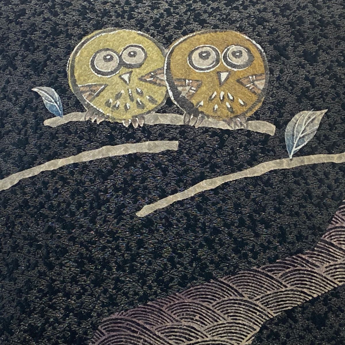 ふくろう 梟 お太鼓柄 袋帯