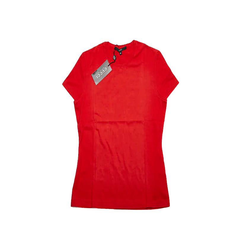 グッチ Tシャツ サイズ M レッド コットン レディース GUCCI 1-0233090