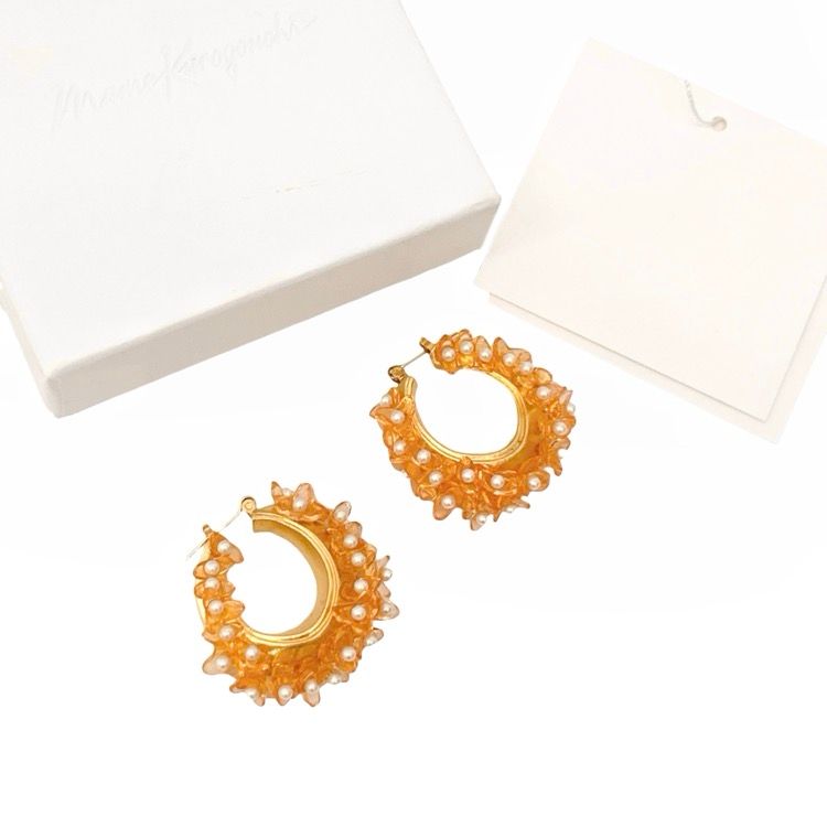 Mame Kurogouchi マメクロゴウチ Osmanthus Motif Earrings 金木犀モチーフ ピアス オレンジ  MM21FW-AC304 - メルカリ