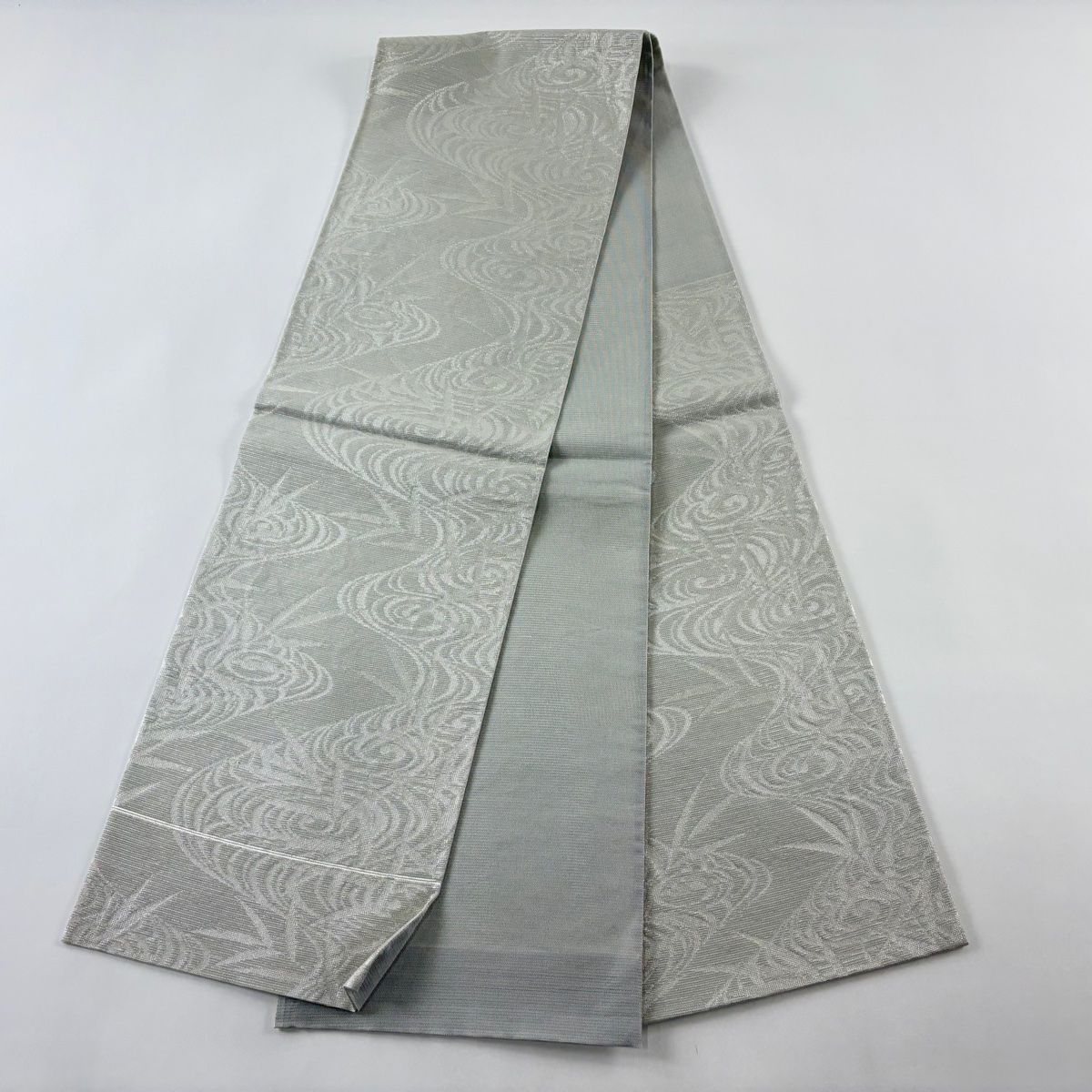 袋帯 秀品 夏帯 絽 菊 金銀糸 薄茶色 お太鼓柄 正絹｜中古・古着