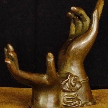 銅細工 仏手蓮華 置物 具 香道具 装飾品 工芸品 美術品 - メルカリ