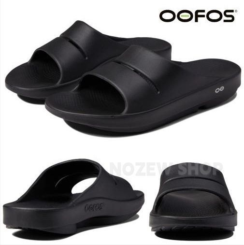 OOFOS ウーフォス リカバリーサンダル Ooahh メンズ スポーツサンダル ビーチサンダル ビーチサンダル 男女兼用 軽量 旅行 夏 厚底 23.5-27.0cm Black