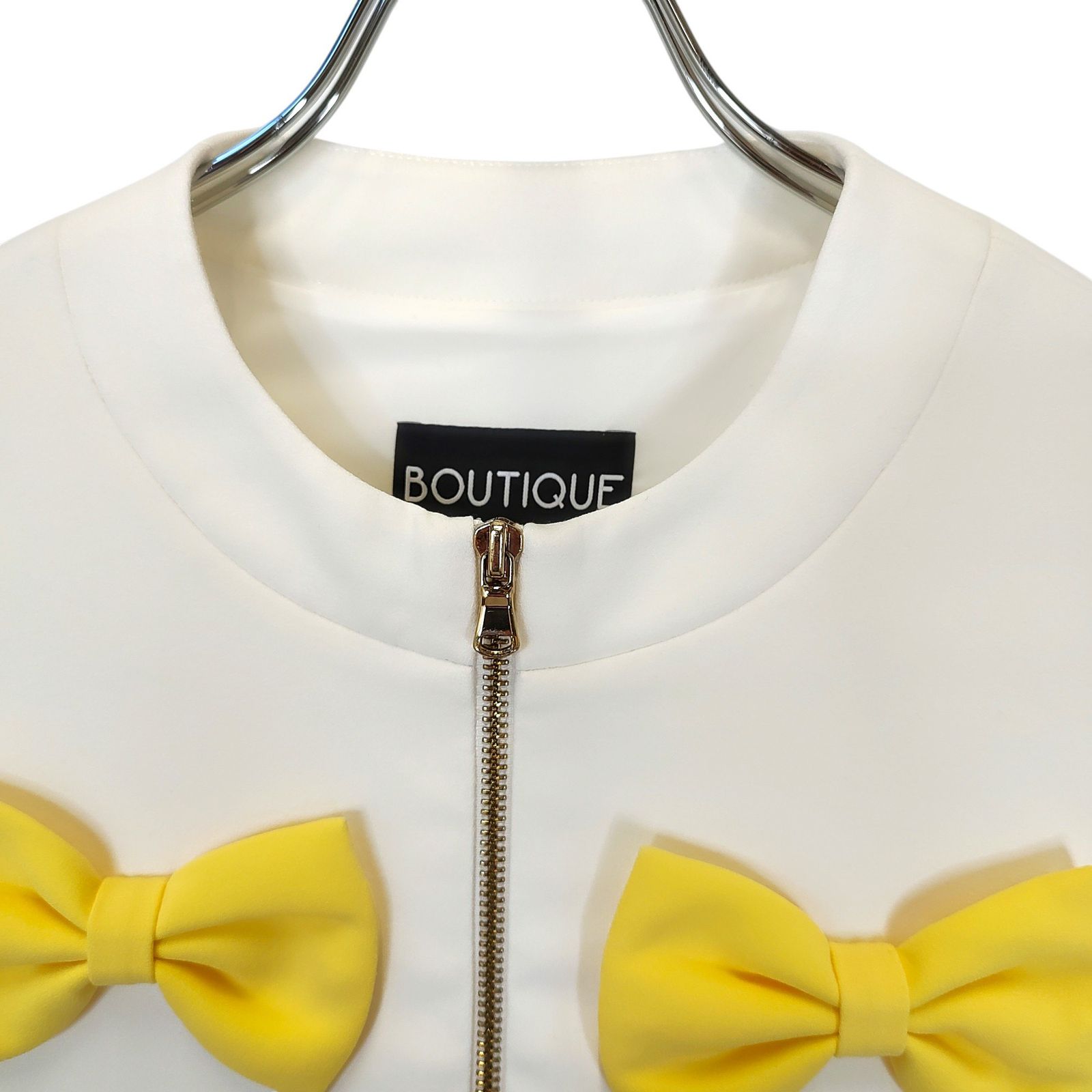 BOUTIQUE MOSCHINO モスキーノ ノーカラーコート リボン ハート BOUTIQUE MOSCHINO ブティック モスキーノ リボン ハート ノー