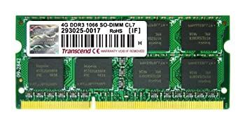【中古】Transcend ノートPC用メモリ PC3-8500 DDR3 1066 4GB 1.5V 204pin SO-DIMM TS512MSK64V1N