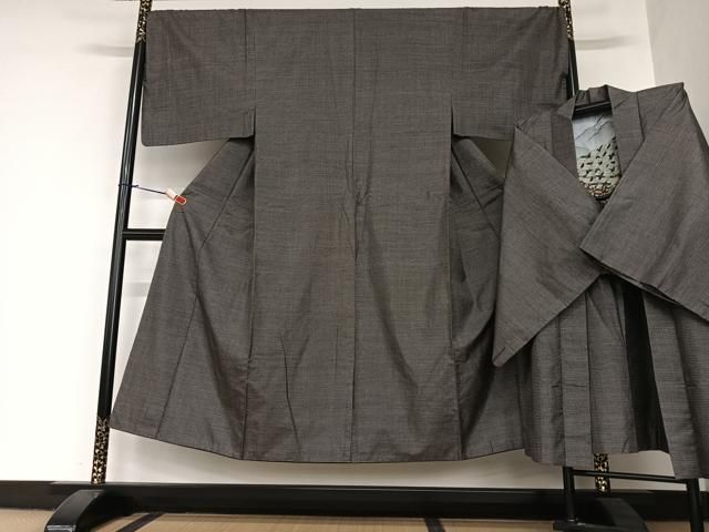平和屋着物●男性 本場大島紬 アンサンブル 100亀甲 総詰 正絹 AAAZ7517zg