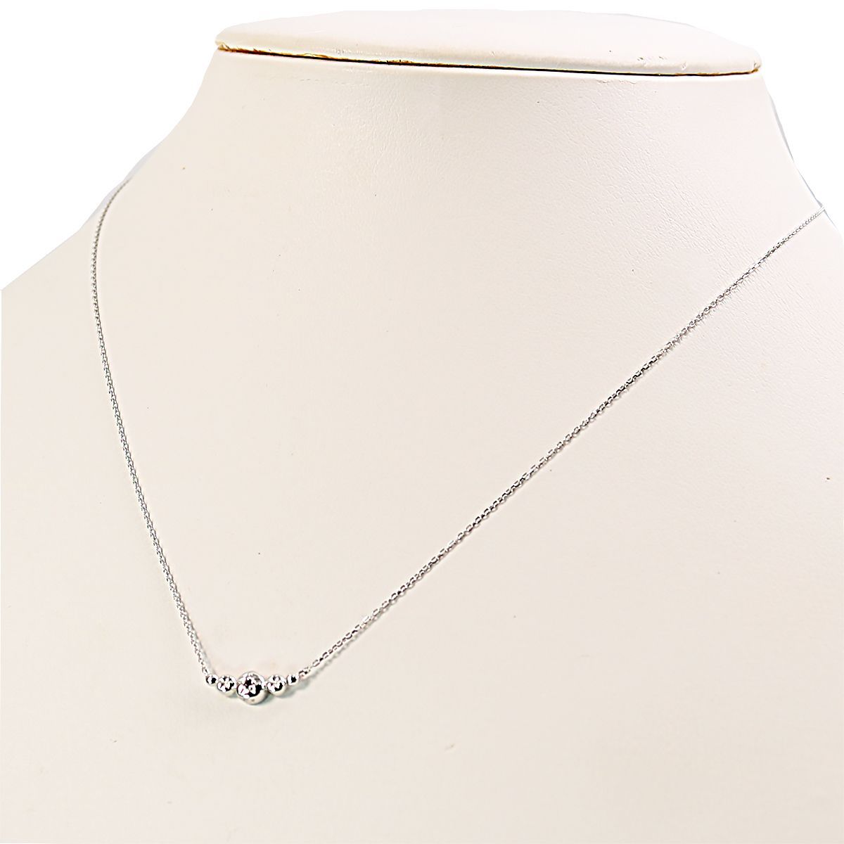 ネックレス K10WG ダイヤ 0.05ct ルビー bijou SOPHIA festaria 
