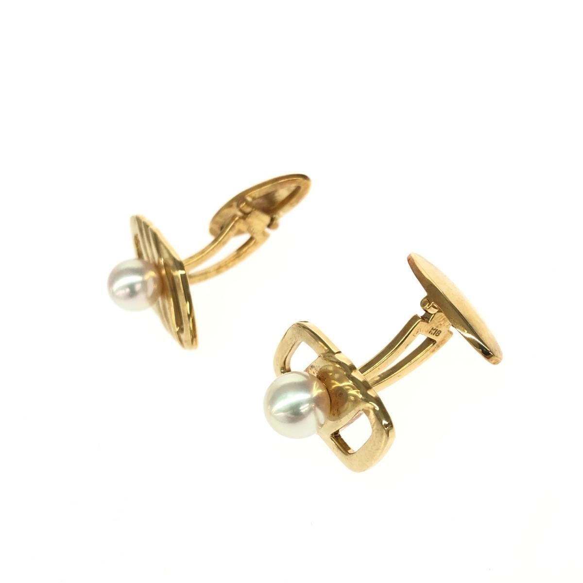 MIKIMOTO ミキモト タイピン&カフスセット ゴールドカラー