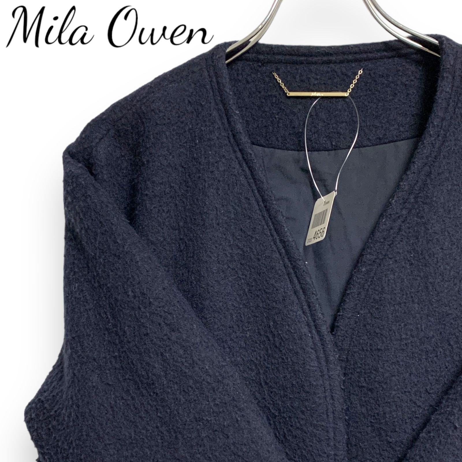 Mila Owen ネイビーノーカラーコート Mila Owen 「Mila Owen」 ノー