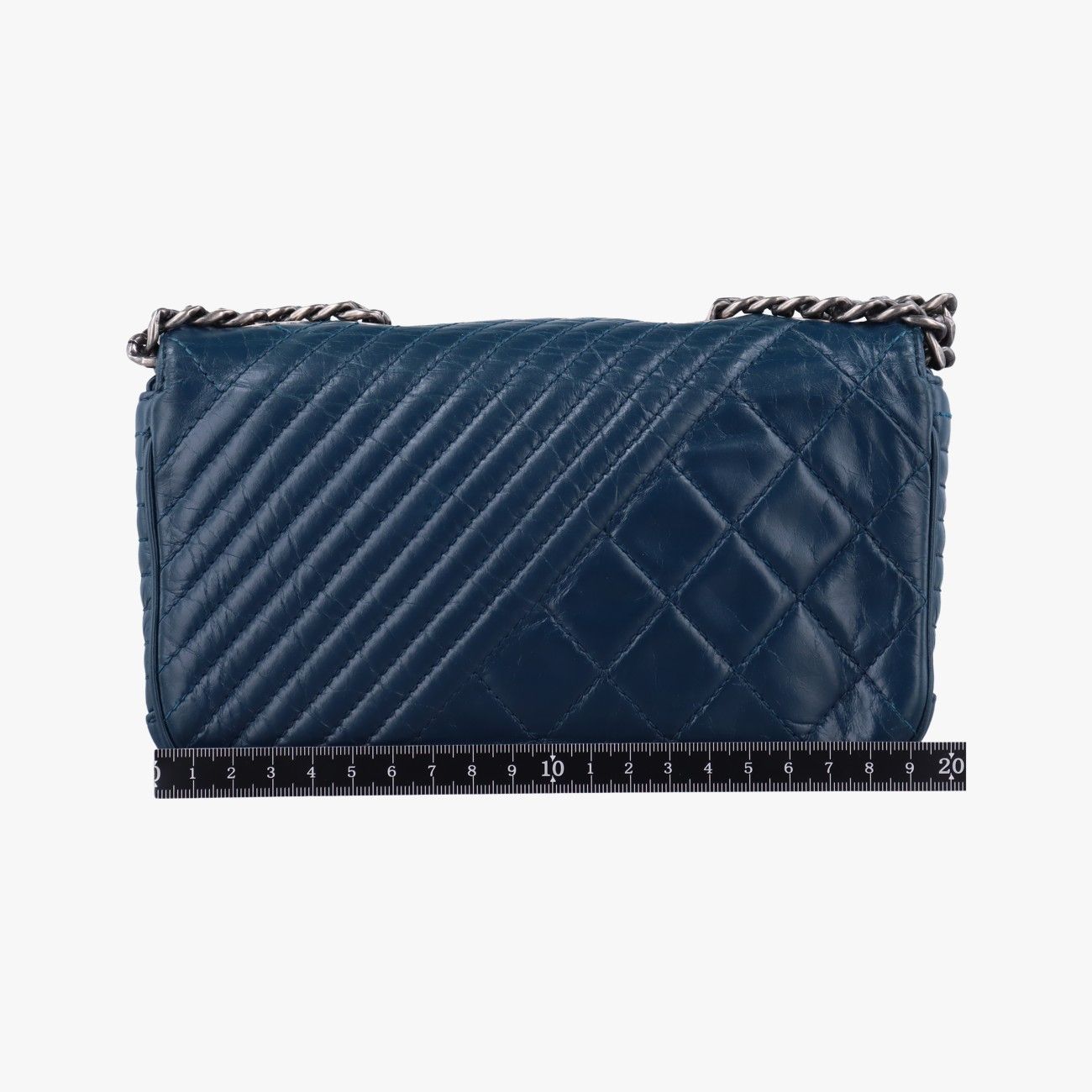 シャネルChanelココボーイ シングルフラップブルーレザーA9279620640700