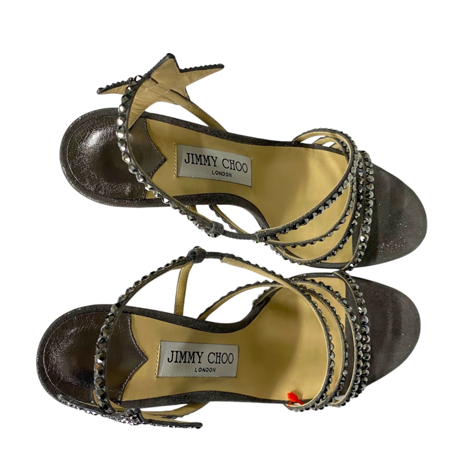 美品 ジミーチュウ JIMMY CHOO ラインストーン サンダル