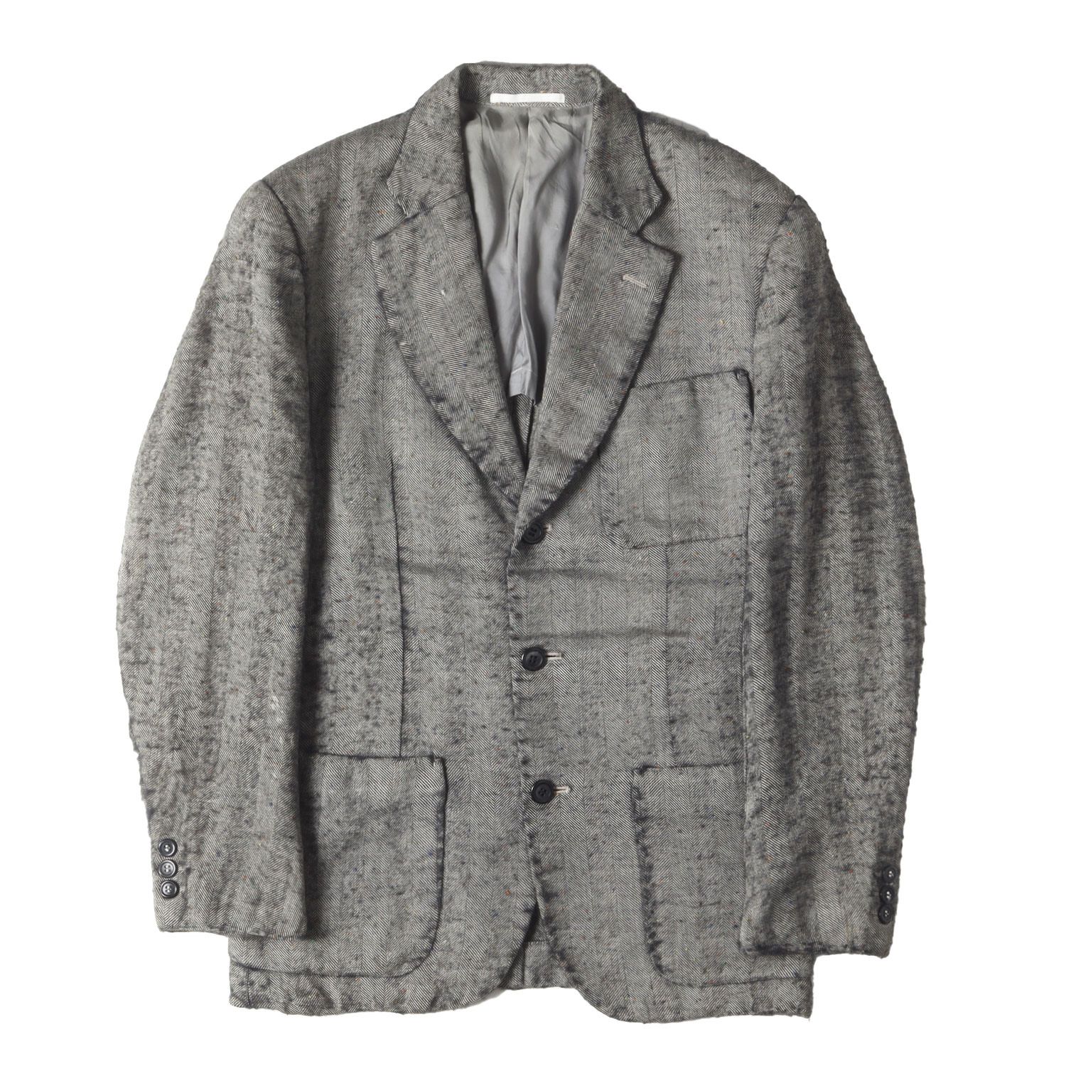 COMME des GARCONS HOMME PLUS コムデギャルソン オムプリュス ジャケット ヘザーグレー サイズ S | 95SS カラーネップ ピリング リネンウール 3B テーラード PJ-10011S | 日本製