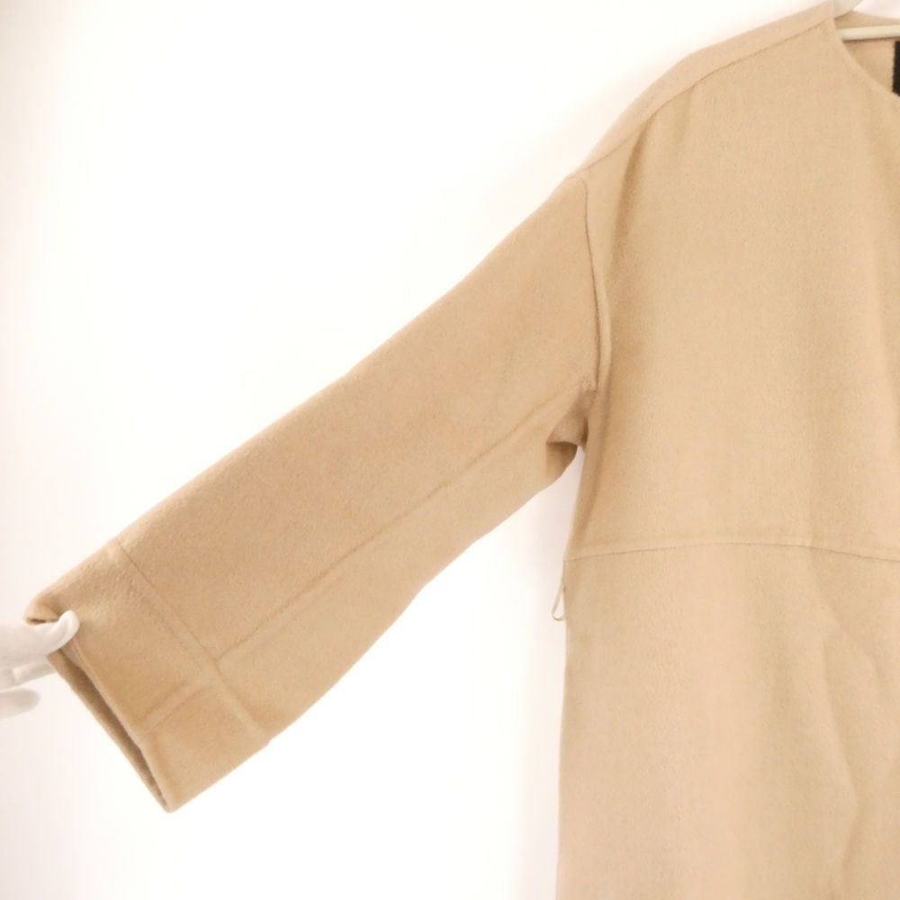 Drawer ドゥロワー 6525-234-0742 キャメルケヌキノーカラーコート 36 キャメル100％ ダブルフェイス レディース AO3331W4 NICORILABO_COM