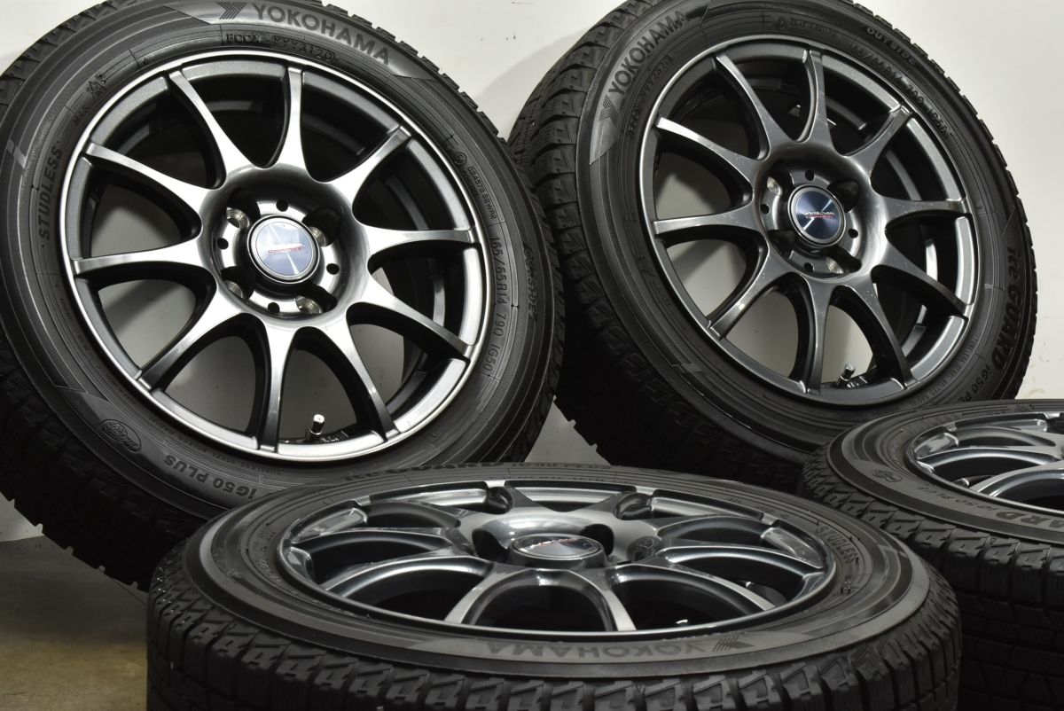 程度良好品 ヴェルヴァ 14in 5.5J 38 PCD100 ヨコハマ アイスガード iG50プラス 165 65R14 タンク ルーミー パッソ トール ジャスティ