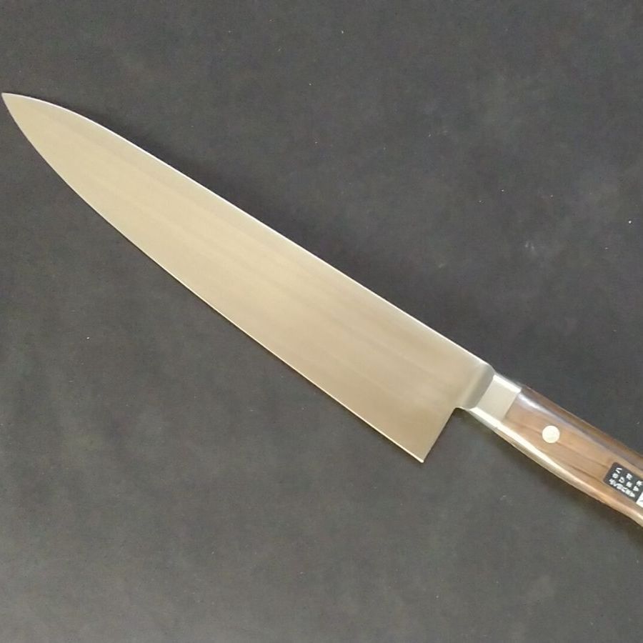 城山刃物製作所(新品)八寸 牛刀 2N(錆びます)よく切れます ローズ柄 鞘