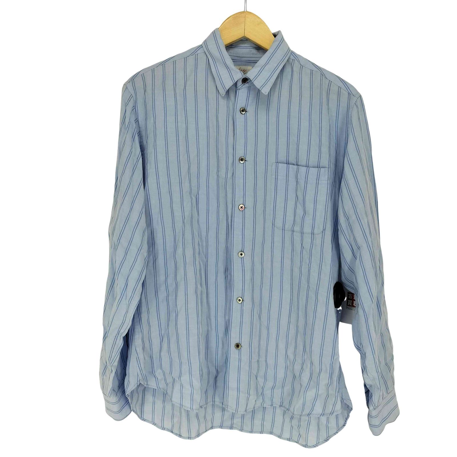ヨウジヤマモト Yohji Yamamoto 90S レーヨン ストライプシャツ メンズ 