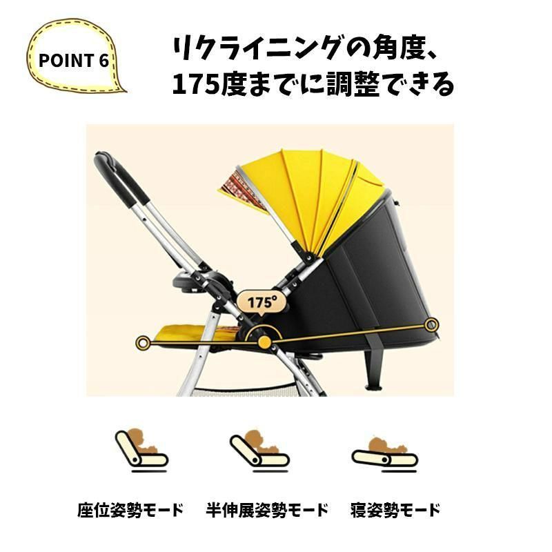 ベビーカー ワンタッチ収納 両対面 折りたたみ --ブルー p1075 - メルカリ