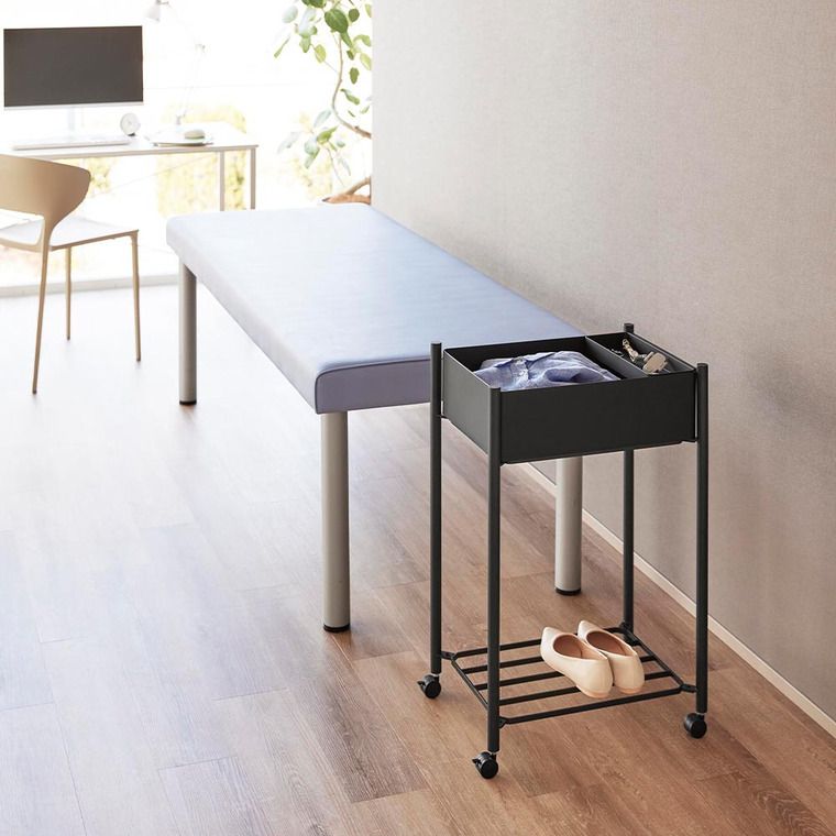 tower 小物トレー付き下段が棚の収納ワゴン