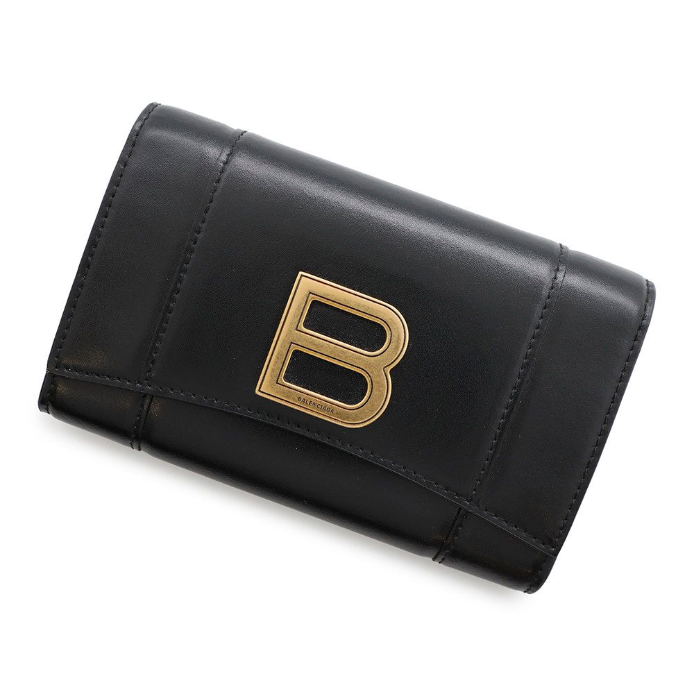 BALENCIAGA ブラックレザー 二つ折り財布 BALENCIAGA(バレンシアガ
