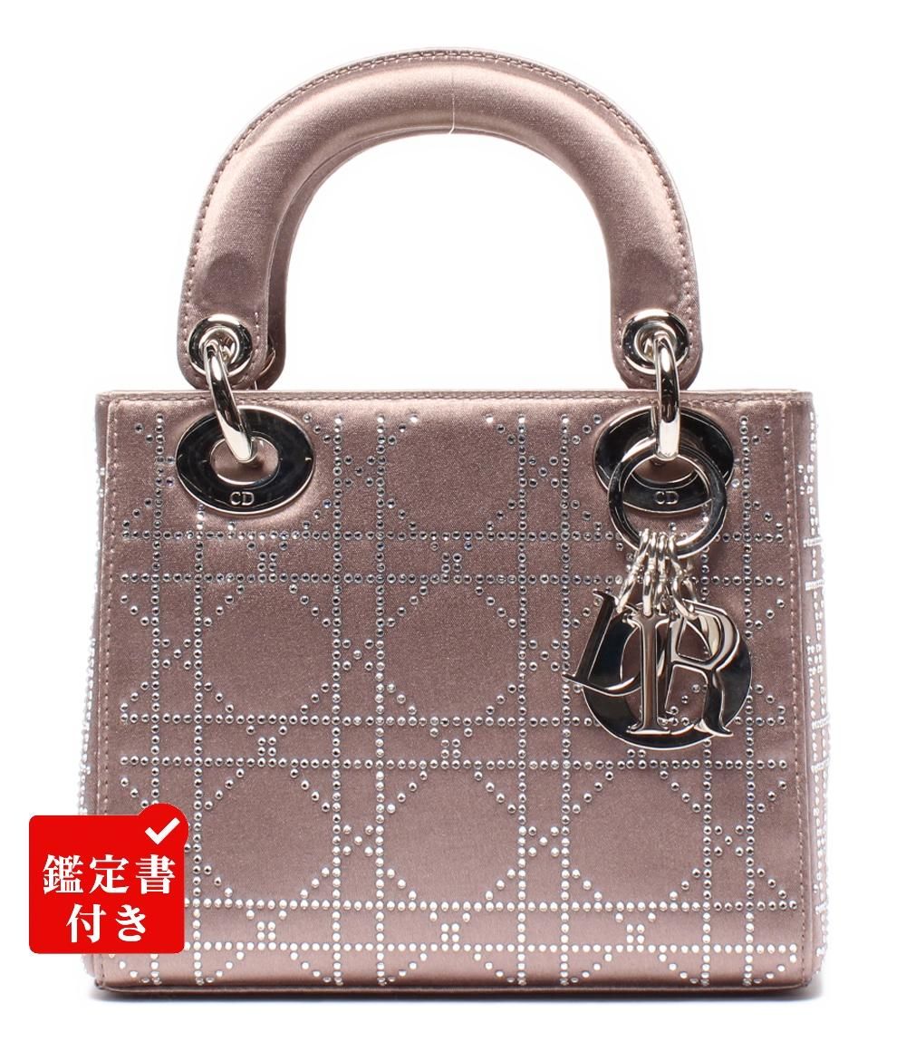 クリスチャンディオール ハンドバッグ ラインストーン サテン Christian Dior