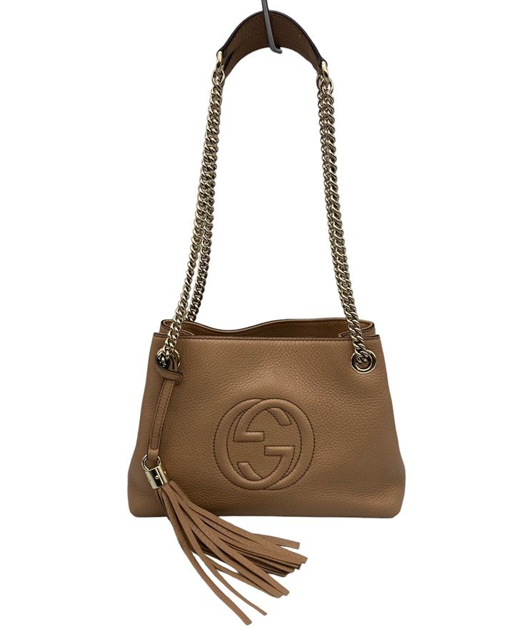 GUCCI グッチ ソーホー チェーン ショルダーバッグ レディース ベージュ 498879 中古 D4 GUCCI グッチ ソーホー チェーン ショルダーバッグ レディース