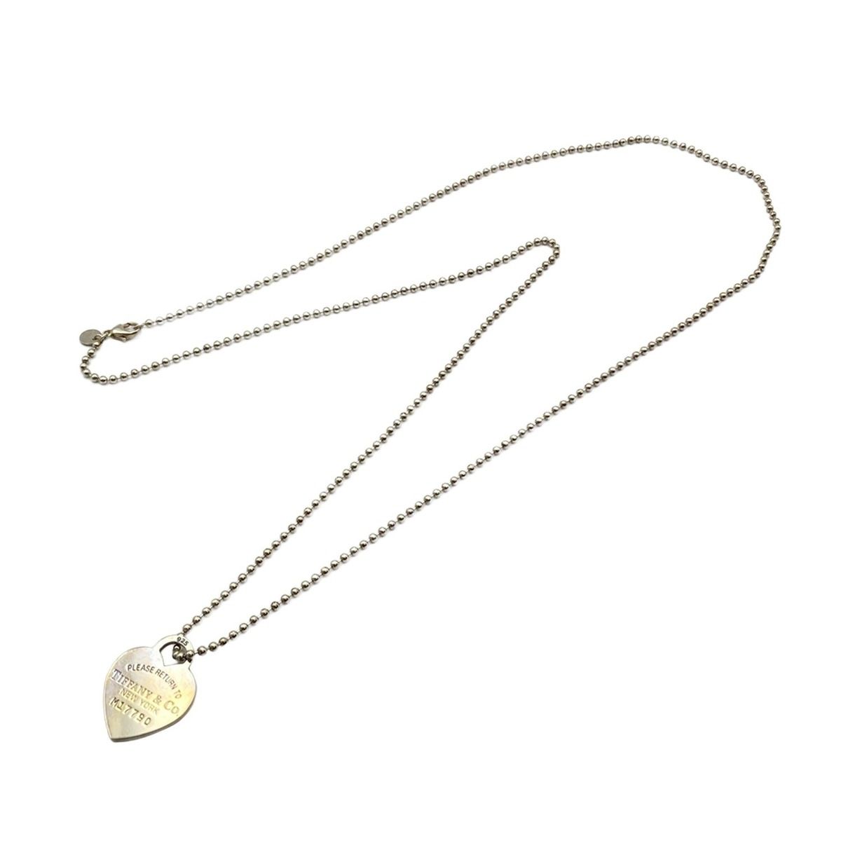 TIFFANY&CO.リターントゥハートネックレスロングボールチェーン　【美品】 TIFFANY&Co.(ティファニー) ネックレス美品 リターントゥハート